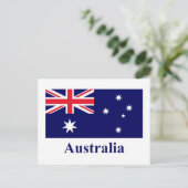Australische vlag met naam briefkaart (Staand voorkant)