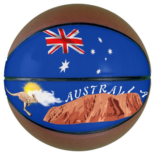 Australische vlag mini basketbal (Voorkant)