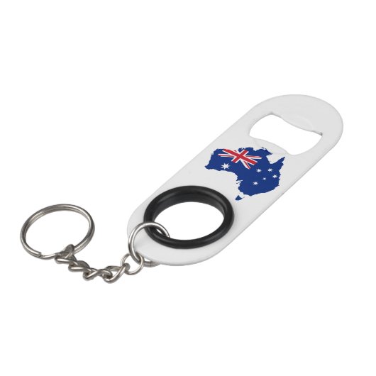 Australische vlag mini flessenopener (Voorkant Gekanteld)