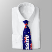 Australische vlag Modern Aussie gepersonaliseerd Stropdas (Gebonden)