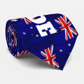 Australische vlag Modern Aussie gepersonaliseerd Stropdas (Opgerold)