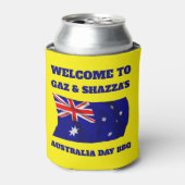 Australische Vlag Moderne Aussie gepersonaliseerde Blikjeskoeler (Blikje Voorkant)