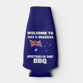 Australische Vlag Moderne Aussie gepersonaliseerde Flesjeskoeler (Voorkant)