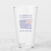 Australische Vlag Moderne Aussie gepersonaliseerde Glas (Achterkant)