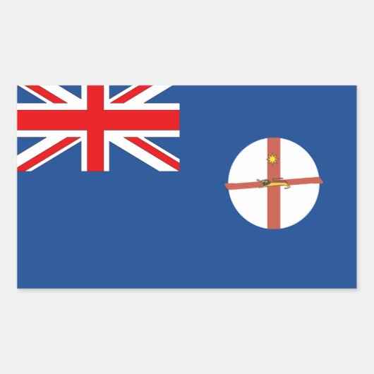 Australische vlag Nieuw-Zuid-Wales Rechthoekige Sticker (Voorkant)