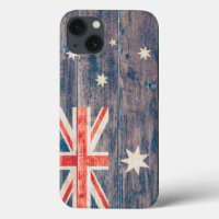 Australische vlag op hout