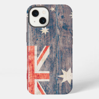 Australische vlag op hout iPhone 13 hoesje