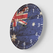 Australische vlag op oude houten korrels grote klok (Hoek)