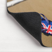 Australische vlag op strand | Zuid-Wales Muismat (Hoek)