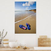 Australische vlag op strand | Zuid-Wales Poster (Keuken)