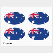 Australische vlag ovale sticker (Vel)
