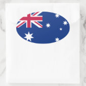 Australische vlag ovale sticker (Tas)