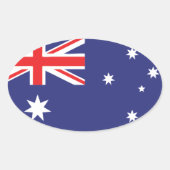 Australische vlag ovale sticker (Voorkant)