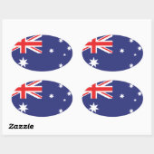 Australische vlag ovale sticker (Vel)