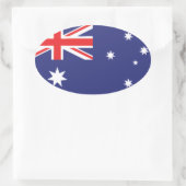Australische vlag ovale sticker (Tas)