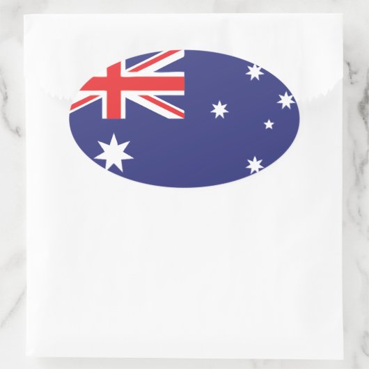 Australische vlag ovale sticker (Tas)
