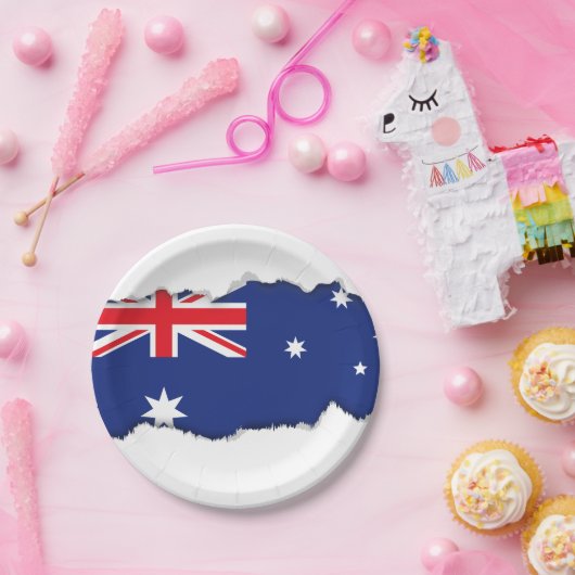 Australische vlag papieren bordje (Feest)