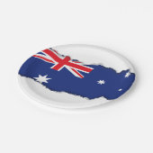 Australische vlag papieren bordje (Gekanteld)