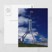 Australische vlag, parlementsgebouw, Canberra, Oos Briefkaart (Voorkant / Achterkant)