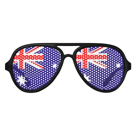 Australische vlag partij bril | Australia Day fun Aviator Zonnebril (Voorkant)