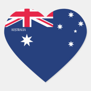 Australische vlag Patriottisch Hart Sticker