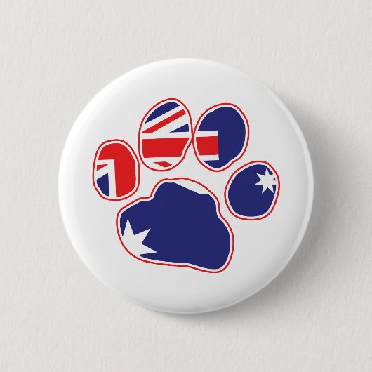 Australische vlag - Pauw Print Ronde Button 5,7 Cm (Voorkant)