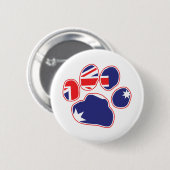 Australische vlag - Pauw Print Ronde Button 5,7 Cm (Voorkant /achterkant)