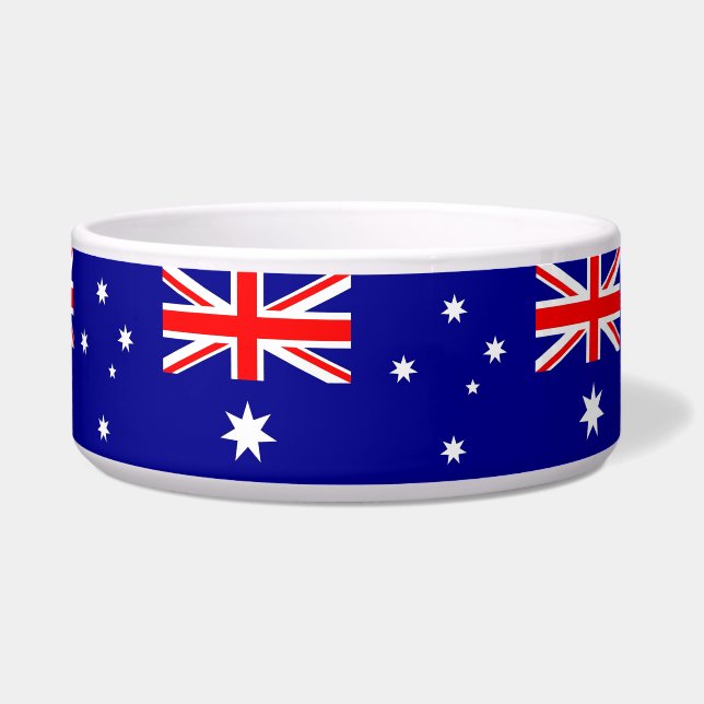 Australische vlag Pet Bowl Voerbakje (Voorkant)