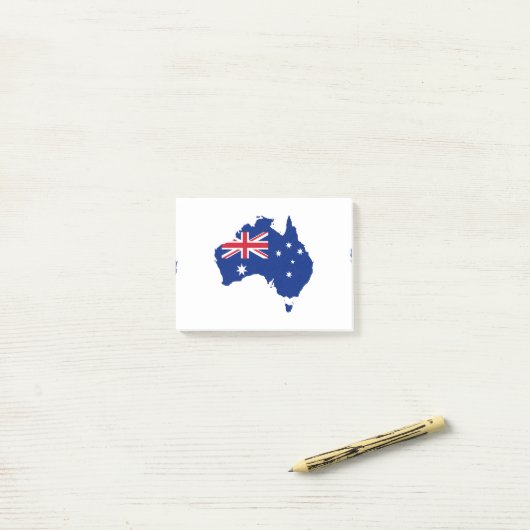 Australische vlag post-it® notes (Op bureau)