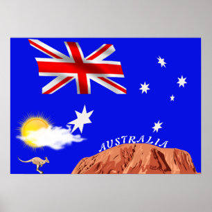Australische vlag poster