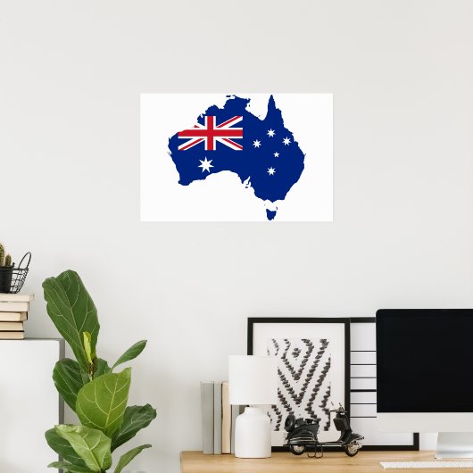 Australische vlag poster (Thuiskantoor)