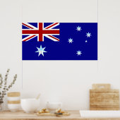 Australische vlag Poster in Chrome (1) (Keuken)