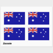 Australische vlag rechthoekige sticker (Vel)