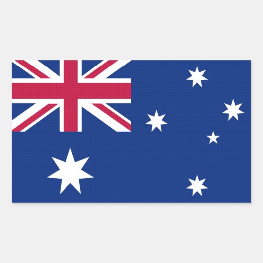 Australische vlag rechthoekige sticker (Voorkant)