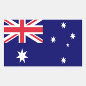 Australische vlag rechthoekige sticker (Voorkant)