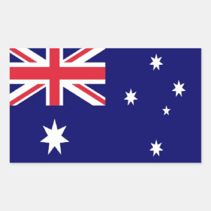 Australische vlag rechthoekige sticker