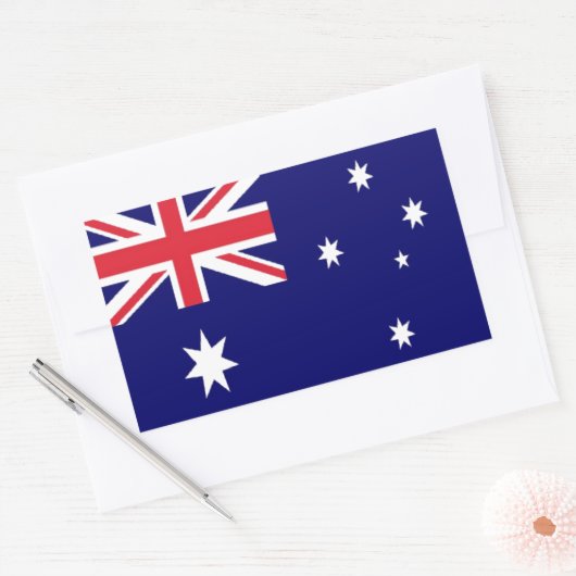 Australische vlag rechthoekige sticker (Envelop)