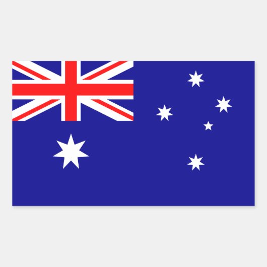Australische vlag rechthoekige sticker (Voorkant)