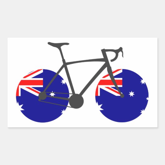 Australische vlag rechthoekige sticker (Voorkant)