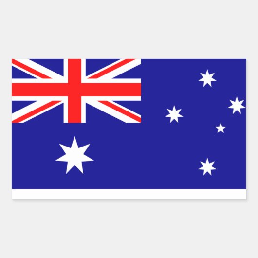 Australische vlag rechthoekige sticker (Voorkant)