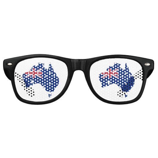 Australische vlag retro zonnebril (Voorkant)