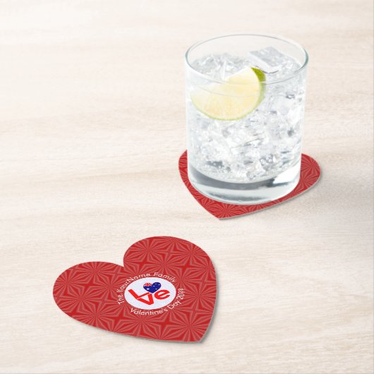 Australische vlag rode letters liefde vlag geperso kartonnen onderzetters (Insitu)