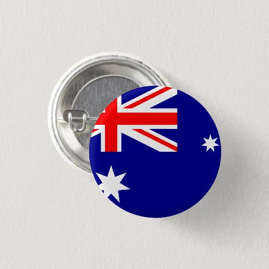 Australische vlag ronde button 3,2 cm (Voorkant /achterkant)