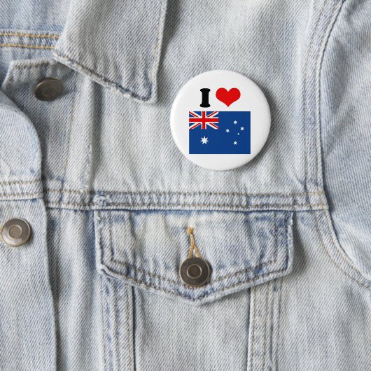 Australische vlag ronde button 5,7 cm (In situ)