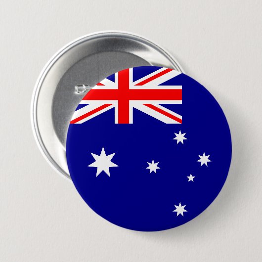 Australische vlag ronde button 7,6 cm (Voorkant /achterkant)