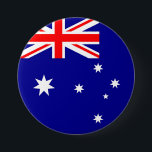 Australische vlag ronde button 7,6 cm<br><div class="desc">Australische vlag</div>