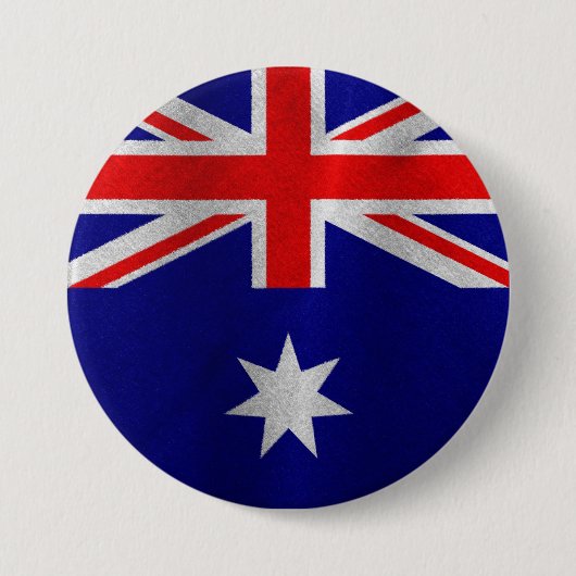 Australische vlag ronde button 7,6 cm (Voorkant)