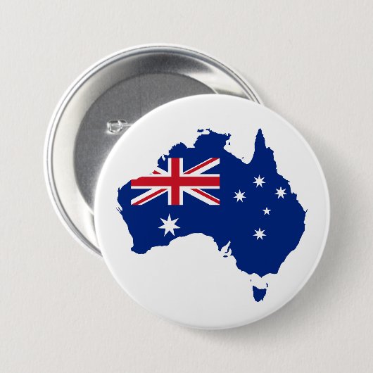 Australische vlag ronde button 7,6 cm (Voorkant /achterkant)