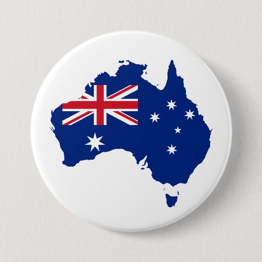 Australische vlag ronde button 7,6 cm (Voorkant)