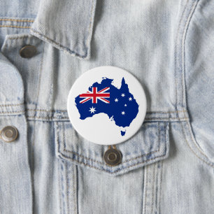 Australische vlag ronde button 7,6 cm